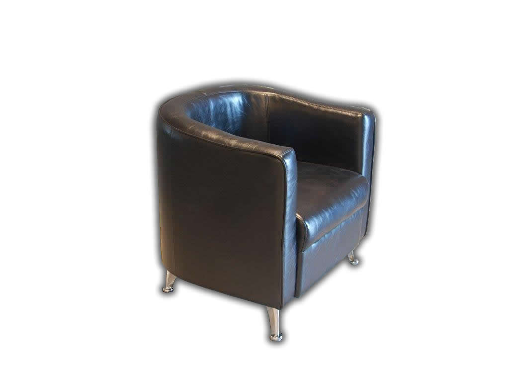 HB-022 Black Tub Reception Chair